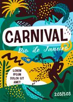 Brazil carnival. Vector illustration with trendy abstract elements.