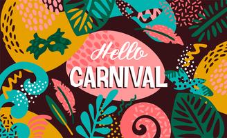 Brazil carnival. Vector illustration with trendy abstract elements.