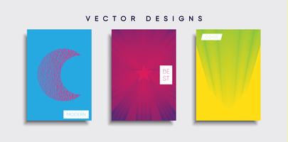 Diseños de portadas de vectores mínimos. Plantilla de póster de futuro.