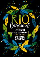 Carnaval de Brasil. Plantilla de vectores para el concepto de carnaval.