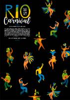 Carnaval de Brasil. Plantilla de vectores para el concepto de carnaval.