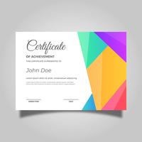 Flat Colorful Certificate Vector Template