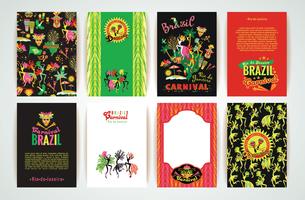 Big set of Brazil Carnival Backgrounds.  vector