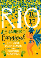 Carnaval de Brasil. Plantilla de vectores para el concepto de carnaval.