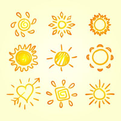 sun clipart set