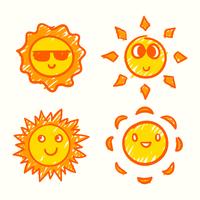 sun clipart set vector