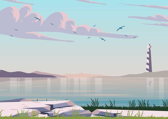Ocean Landscape Background