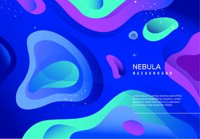 Abstract Neon Nebula Vector Background 