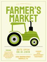 Cute Flyer Design Farmers Market Vector