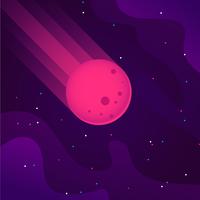 Falling meteor illustration vector