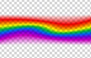 Transparent rainbow. Vector illustration. Realistic rainbow on transparent background.