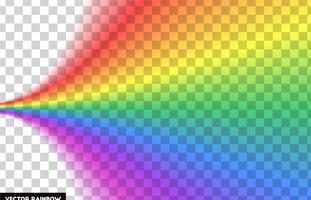 Transparent rainbow. Vector illustration. Realistic rainbow on transparent background.