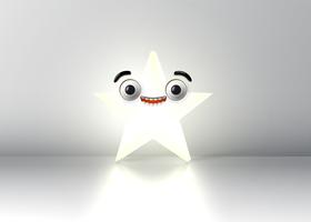 High detailed smiley star, vector illustration