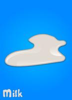 Realistic milk drop, splashes, liquid isolated on blue background. vector illustration