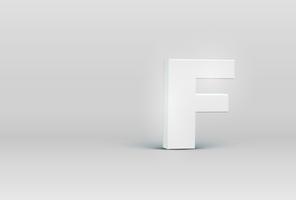 High detailed 3D font character, vector illustration