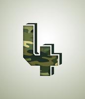 Camouflage Character, detailed vector fonts