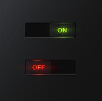 Realistic switches for web usage, vector illustration