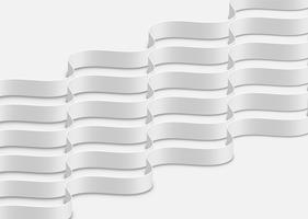 High-detailed abstract white waves, vector illustration