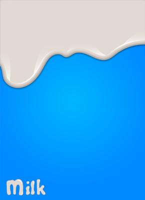 Realistic milk drop, splashes, liquid isolated on blue background. vector illustration