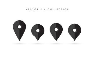 Pin de ubicación. Diseño plano del vector del icono del perno del mapa