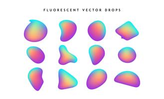 Gradient vivid shapes. Modern abstract colorful vector fluid collection.