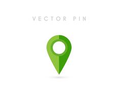 Pin de ubicación. Diseño plano del vector del icono del perno del mapa