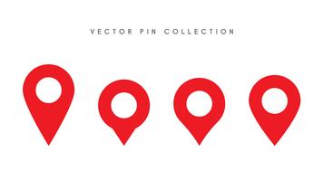 Pin de ubicación. Diseño plano del vector del icono del perno del mapa