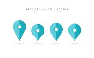 Pin de ubicación. Diseño plano del vector del icono del perno del mapa