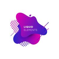 Dynamical colored graphic elements. Gradient abstract banners with flowing liquid shapes. Template for the design of a logo, poster or presentation. Vector illustration.