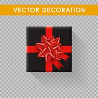 Caja de regalo realista vista superior. Cajas de regalo sin fondo. Ilustración vectorial vector