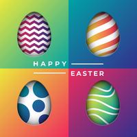 Cutting Patterned Easter Eggs Background vector