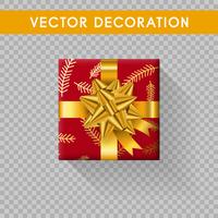 Caja de regalo realista vista superior. Cajas de regalo sin fondo. Ilustración vectorial vector