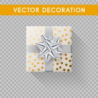 Realistic gift box top view. Gift boxes without background. Vector illustration