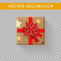 Realistic gift box top view. Gift boxes without background. Vector illustration