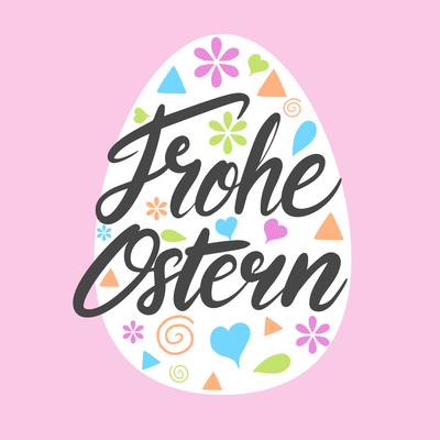 Frohe Ostern Typography
