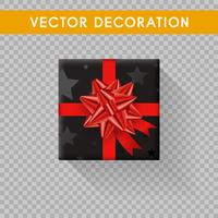 Realistic gift box top view. Gift boxes without background. Vector illustration