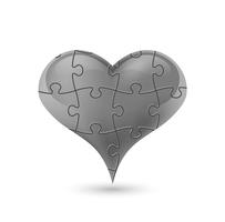 Puzzle heart. Vector illustration