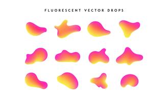 Gradient vivid shapes. Modern abstract colorful vector fluid collection.