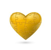 Puzzle heart. Vector illustration