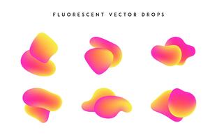 Gradient vivid shapes. Modern abstract colorful vector fluid collection.