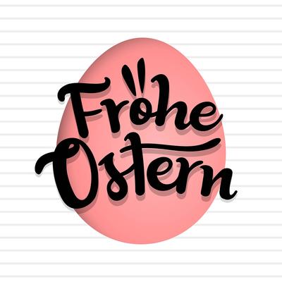 Script Style Frohe Ostern Typography