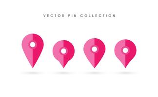 Pin de ubicación. Diseño plano del vector del icono del perno del mapa