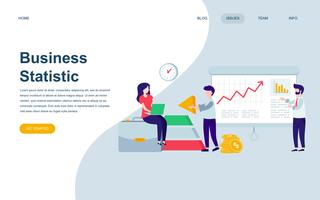 Modern flat web page design template of Business Statistic vector