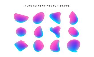 Gradient vivid shapes. Modern abstract colorful vector fluid collection.