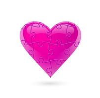 Puzzle heart. Vector illustration