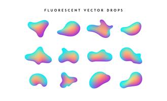 Gradient vivid shapes. Modern abstract colorful vector fluid collection.