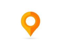 Location pin. Map pin flat icon vector design.