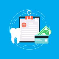 Dental insurance, dental care flat vector illustration design