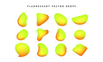 Gradient vivid shapes. Modern abstract colorful vector fluid collection.