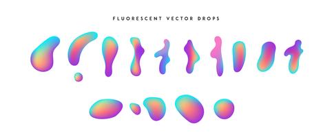 Gradient vivid shapes. Modern abstract colorful vector fluid collection.